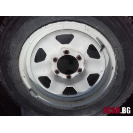Джанти Цената е за комплект 4бр.с гумите 215/65/16 NISSAN TERRANO (WD21) 2.7 TD 4WD 100к.с.1992г.5-Вр.